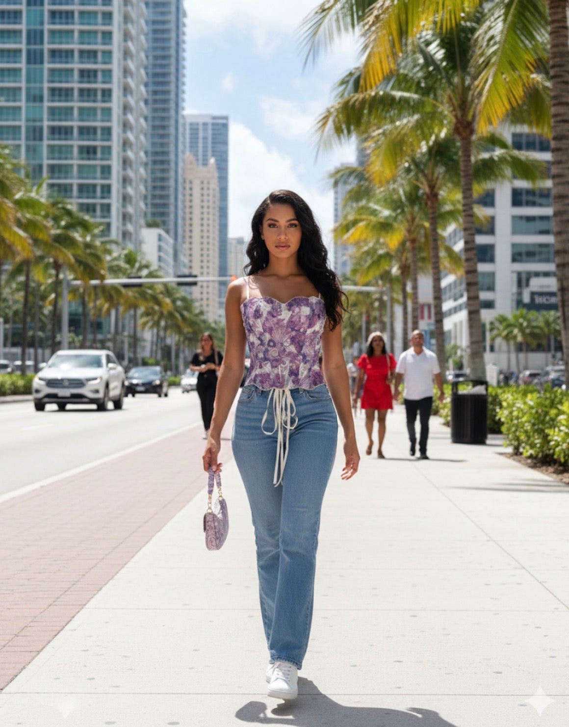 Floral corset top