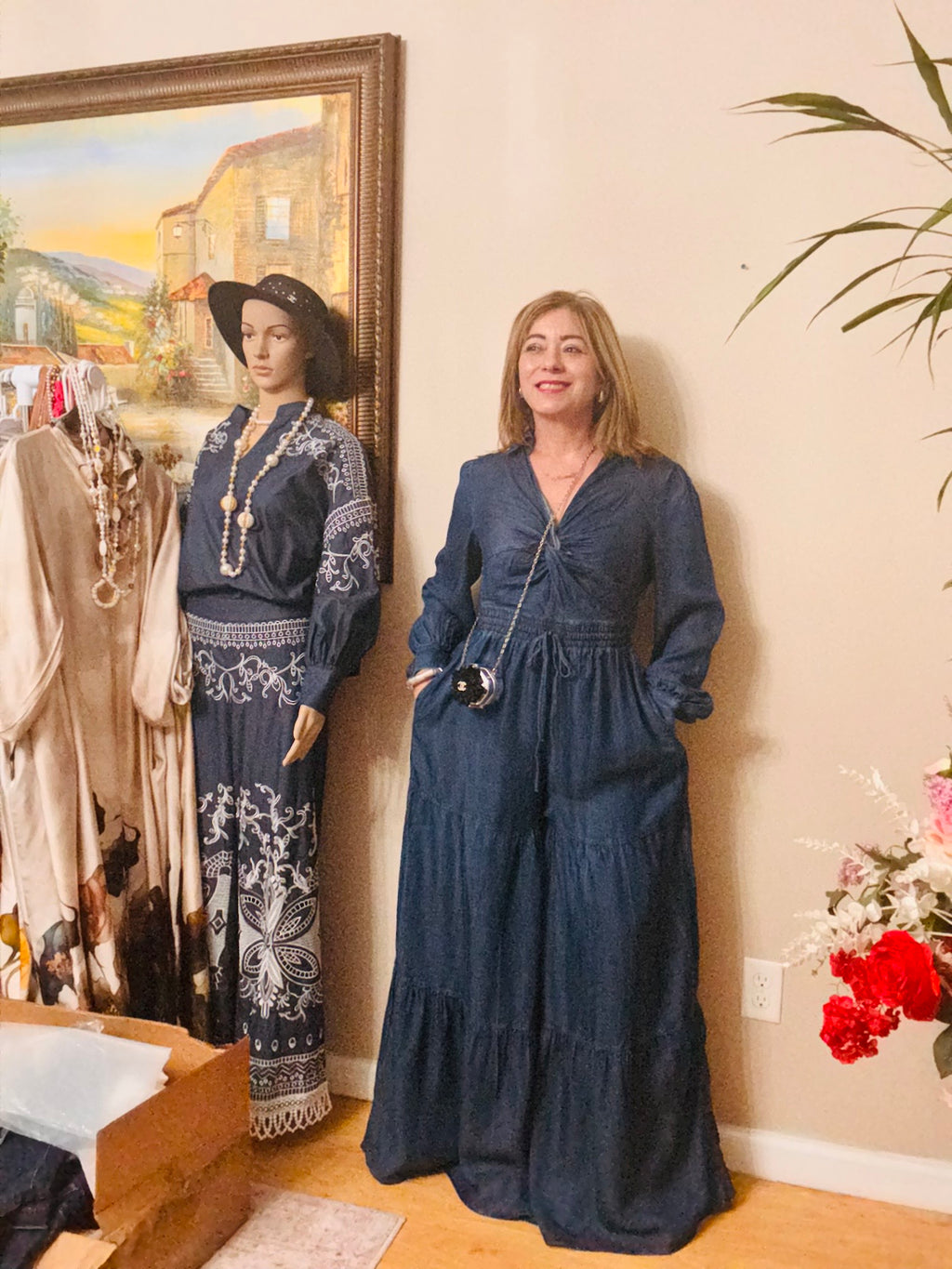 Katy denim jumpsuit