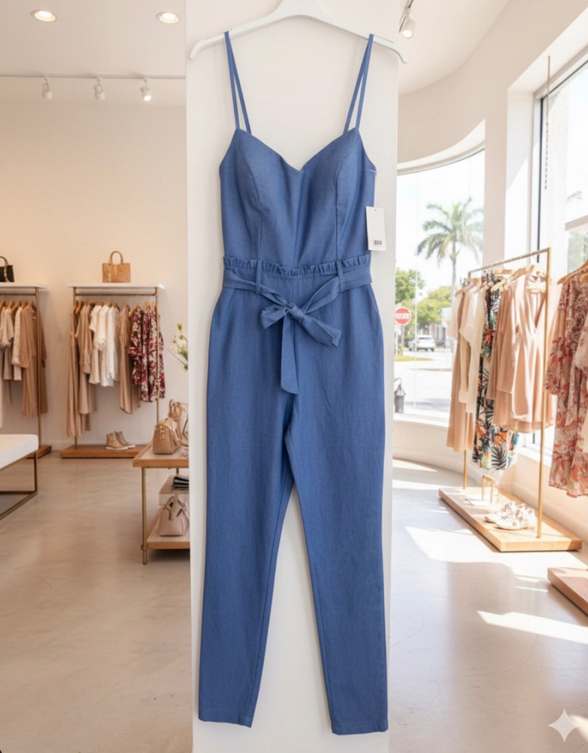 Blue jumpsuit