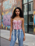Floral corset top