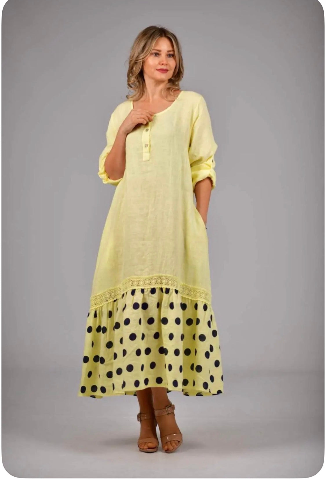 Linen lily dress