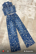 Kiley denim strecth set