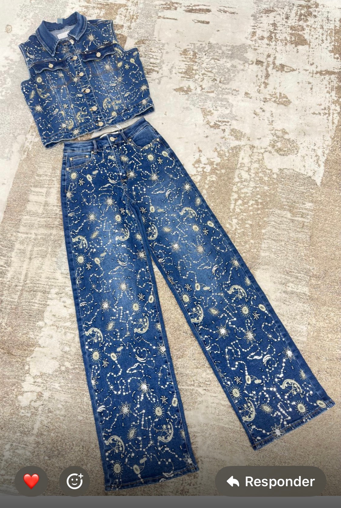 Kiley denim strecth set
