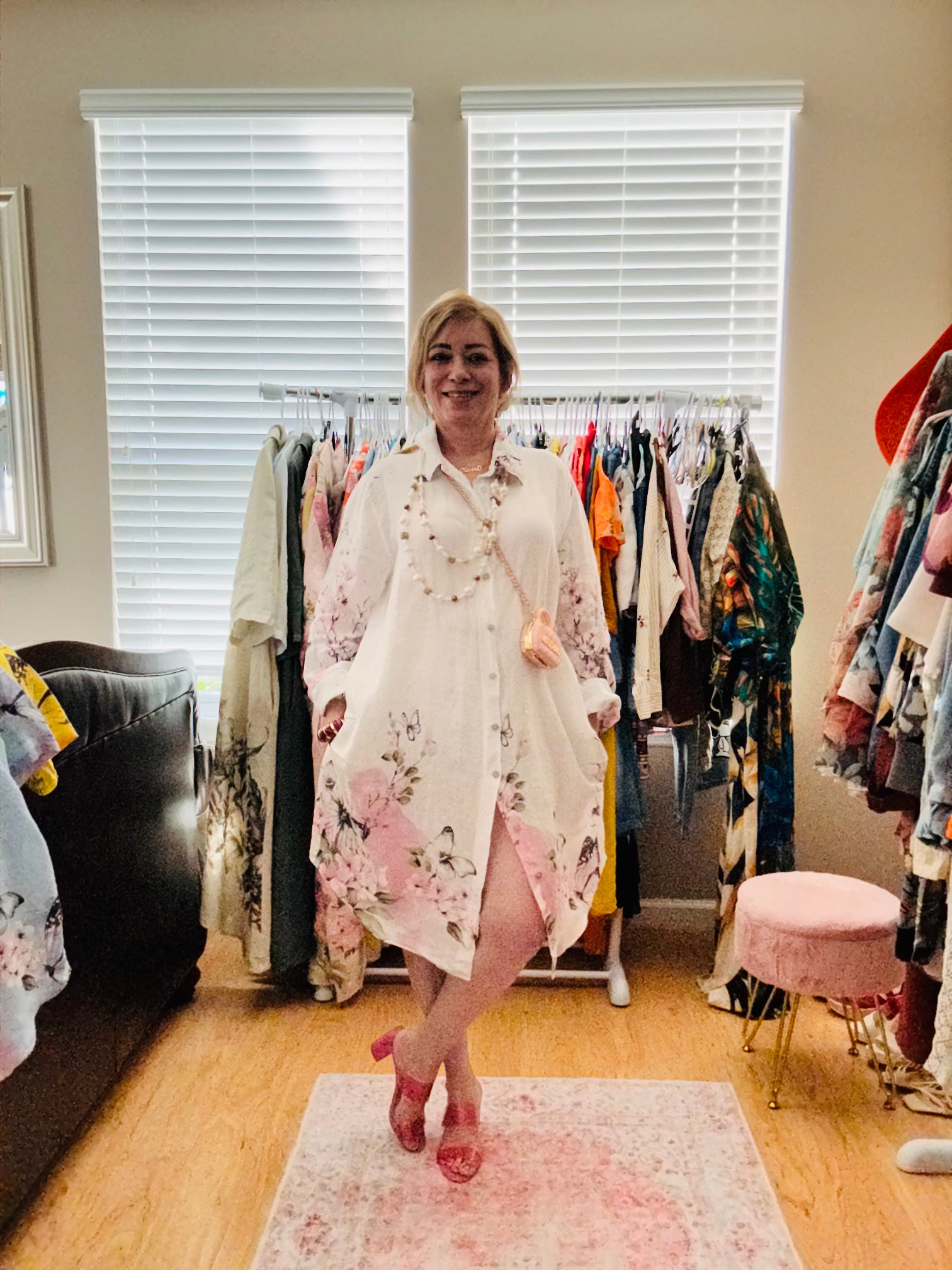 Linen butterfly dress