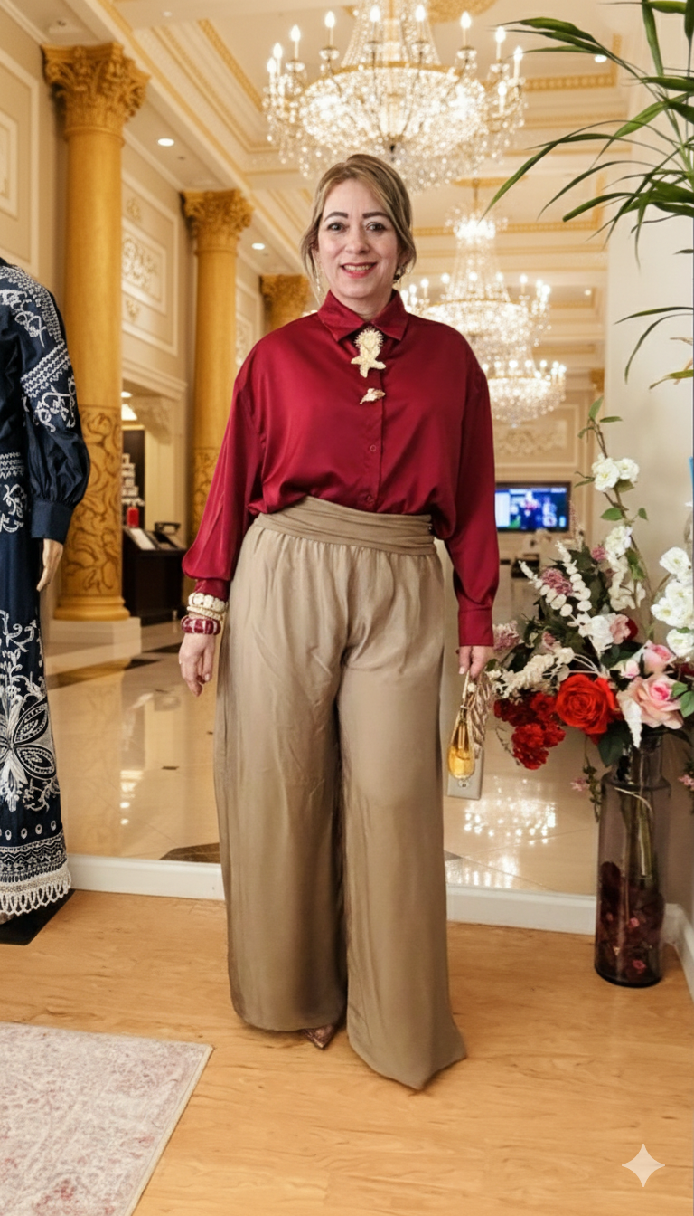 Elegant satin blouse