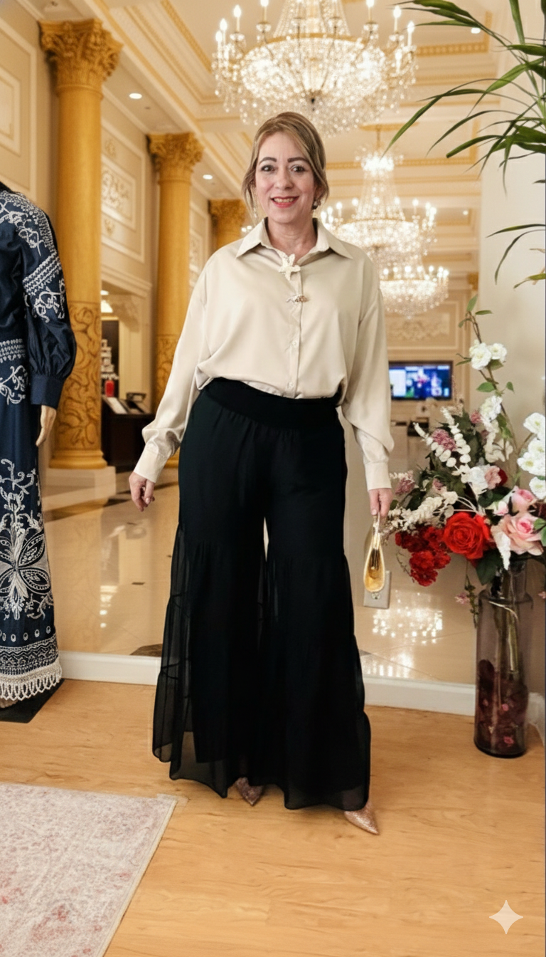 Elegant satin blouse
