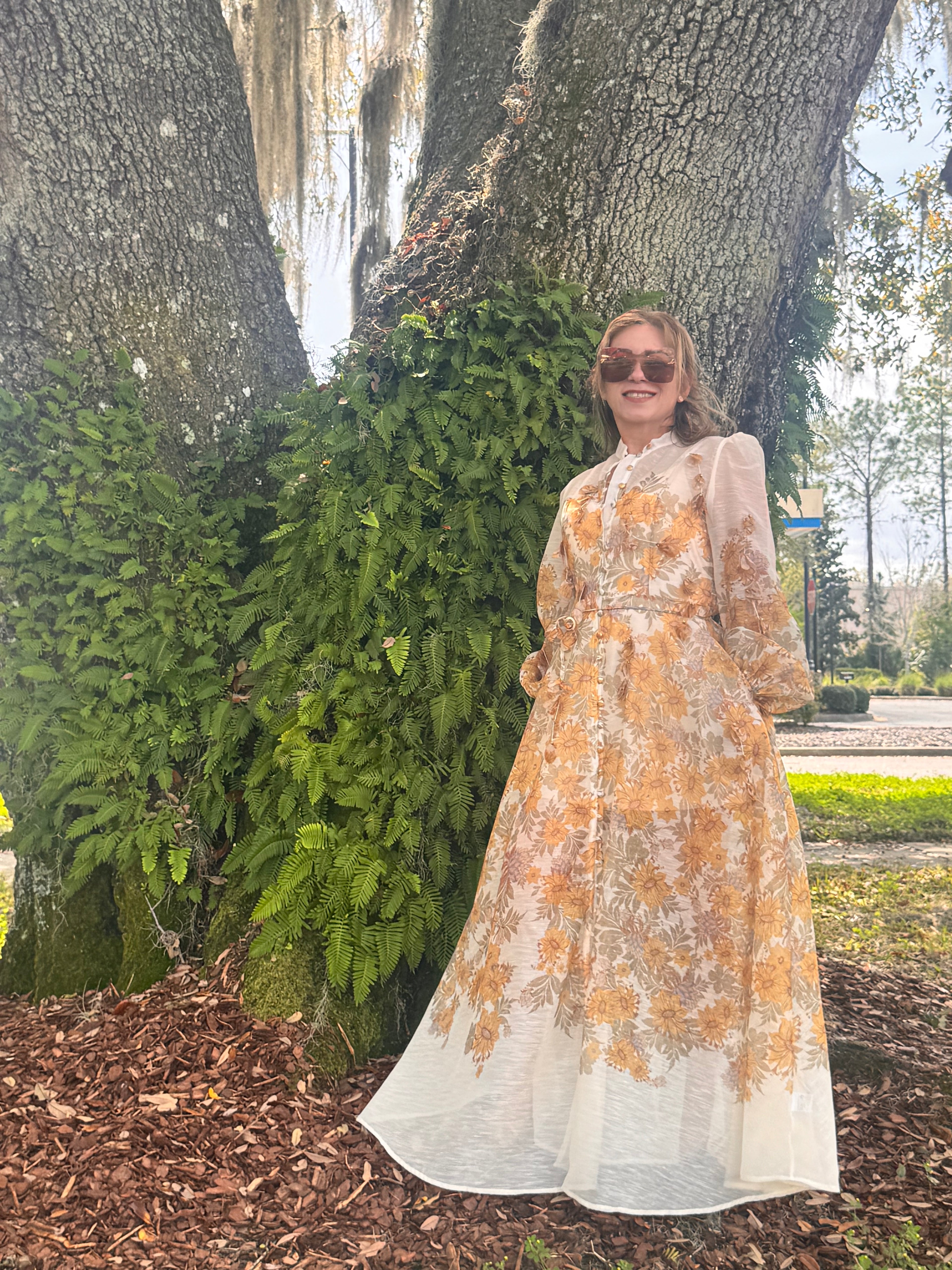 Golden garden dress