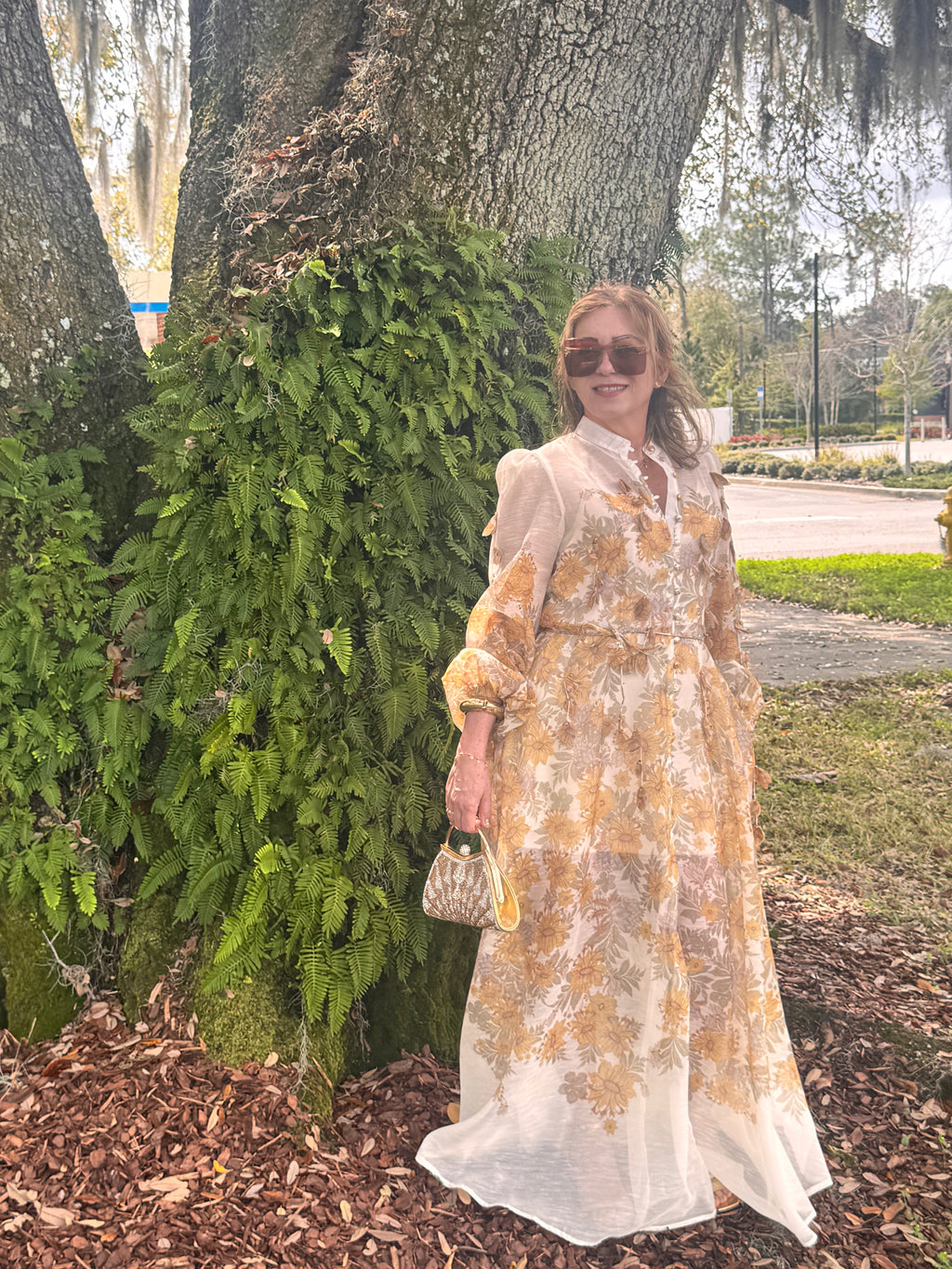 Golden garden dress