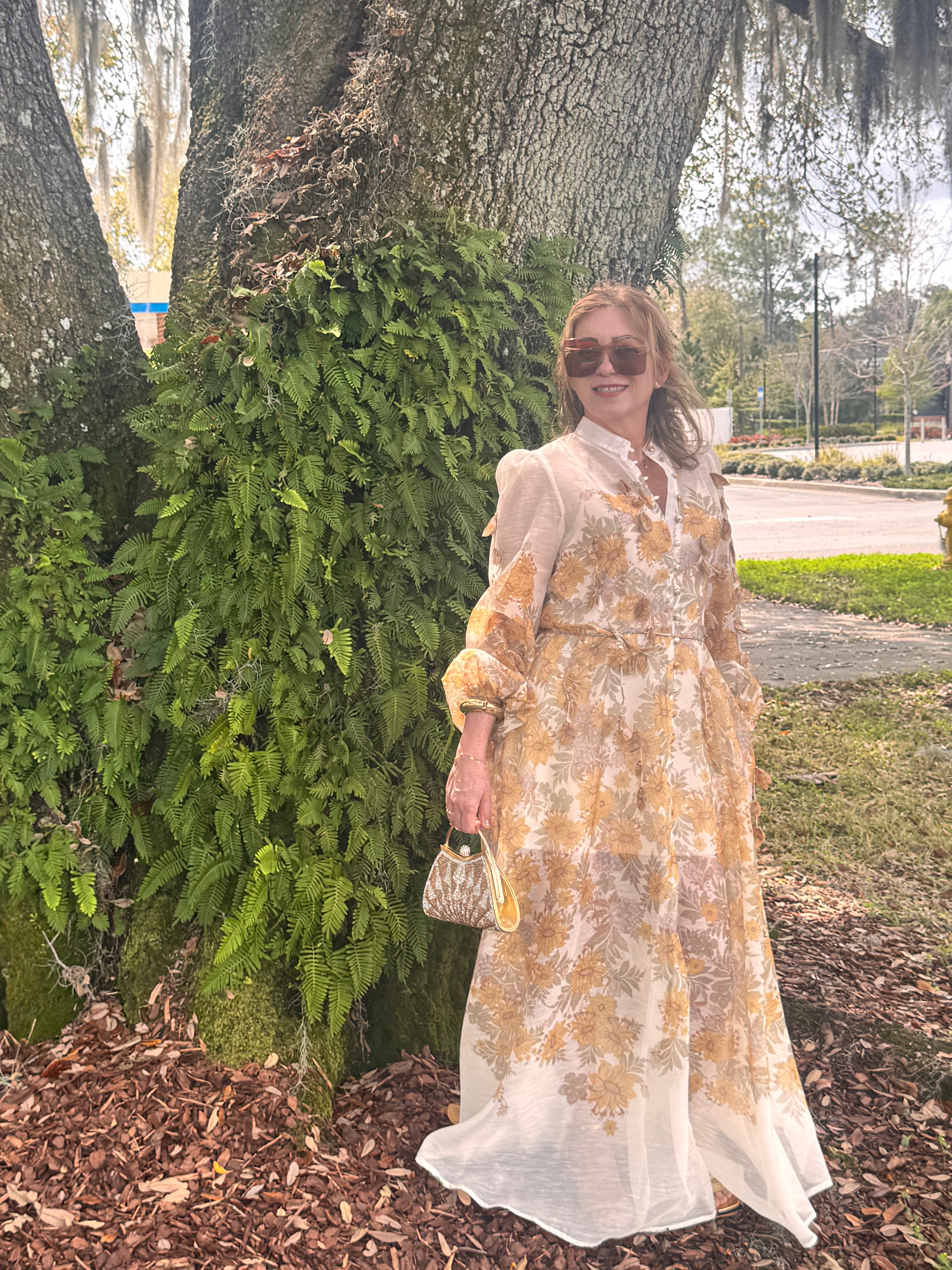Golden garden dress